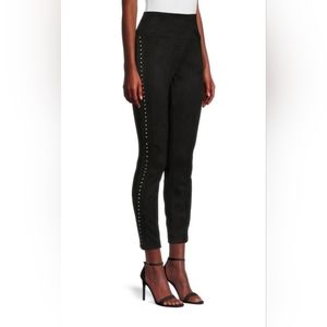 CATHERINE MALANDRINO Studded Faux Suede Pants